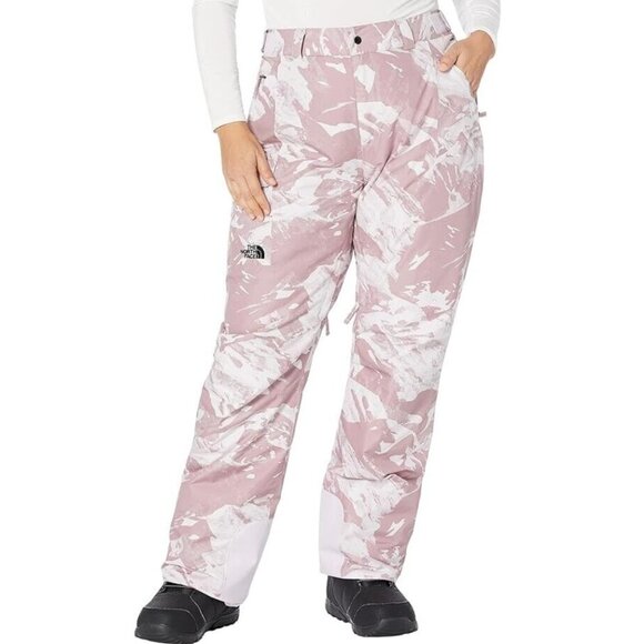 The North Face Freedom Insulated Pants Lavender Fog Tonal Mountainscape - Picture 1 of 15